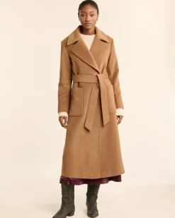 Pendleton WOMEN'S NOB HILL WOOL WRAP COAT CAMEL New