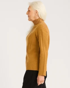 Pendleton WOMEN'S OVERSIZED MOCKNECK PULLOVER BROWN SUGAR Fashion