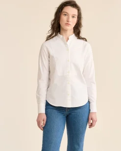 Pendleton WOMEN'S OXFORD TUXEDO SHIRT WHITE Fashion