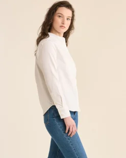 Pendleton WOMEN'S OXFORD TUXEDO SHIRT WHITE Fashion