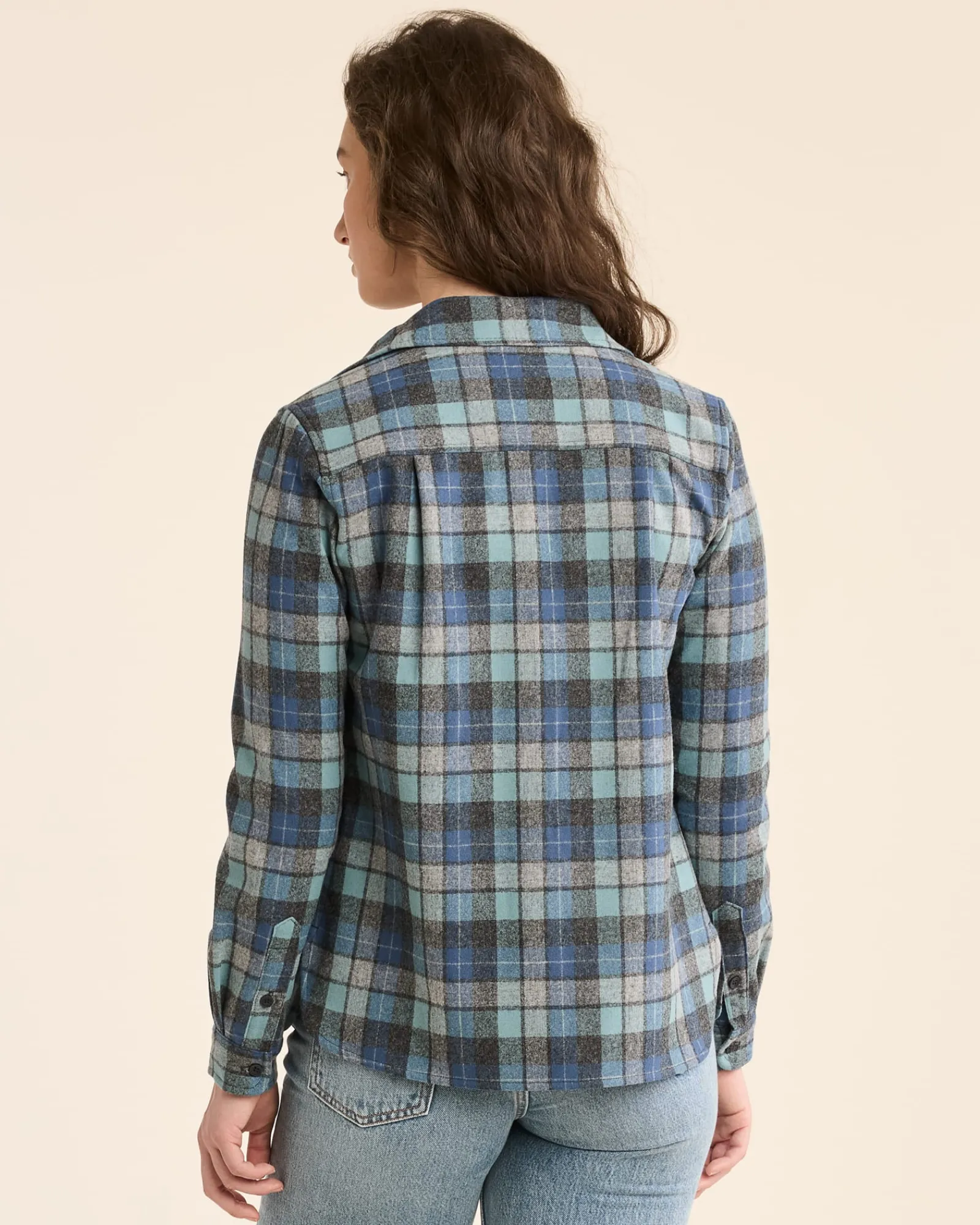 Pendleton WOMEN'S PLAID BOARD SHIRT BLUE ORIGINAL SURF PLAID Outlet