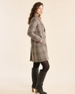 Pendleton WOMEN'S PLAID LOMBARD WOOL WALKER COAT GREY PLAID Best