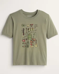 Pendleton WOMEN'S RETRO GRAPHIC TEE DUSTY GREEN New