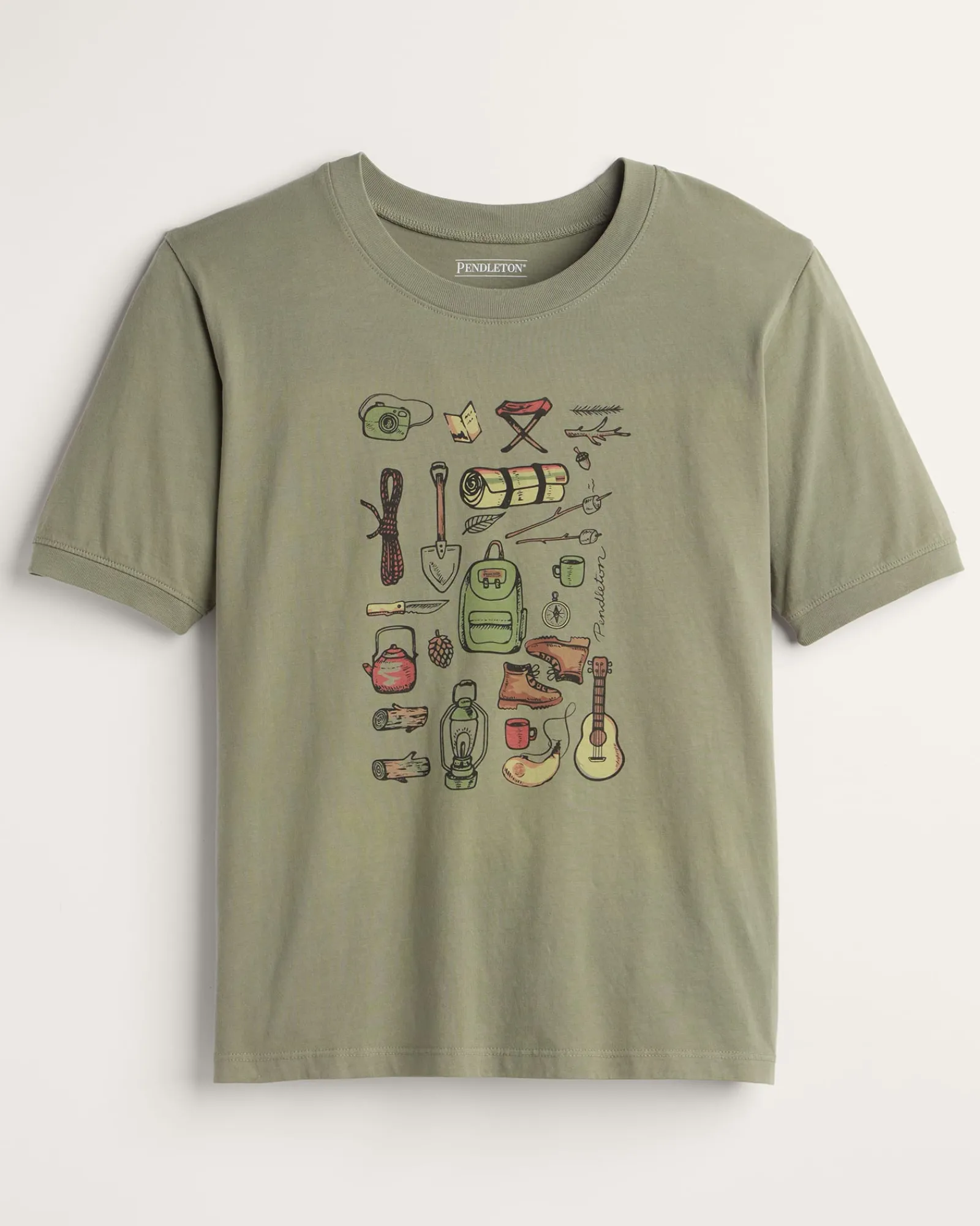 Pendleton WOMEN'S RETRO GRAPHIC TEE DUSTY GREEN New