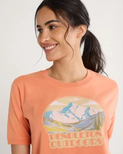 Pendleton WOMEN'S RETRO GRAPHIC TEE DUSTY ORANGE New