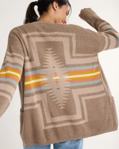 Pendleton WOMEN'S SIERRA SPRINGS COTTON CARDIGAN DARK TAUPE HEATHER Online
