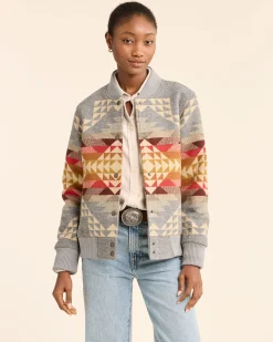 Pendleton WOMEN'S SMITH ROCK WOOL BOMBER GREY Online