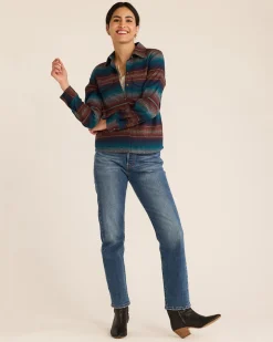 Pendleton WOMEN'S STRIPED BOARD SHIRT BLUE MULTI Outlet