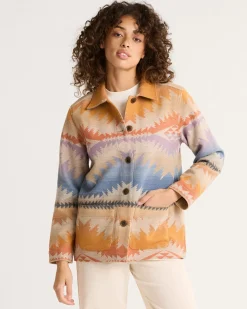 Pendleton WOMEN'S SUNSET PASS WOOL COAT ORANGE MULTI Outlet