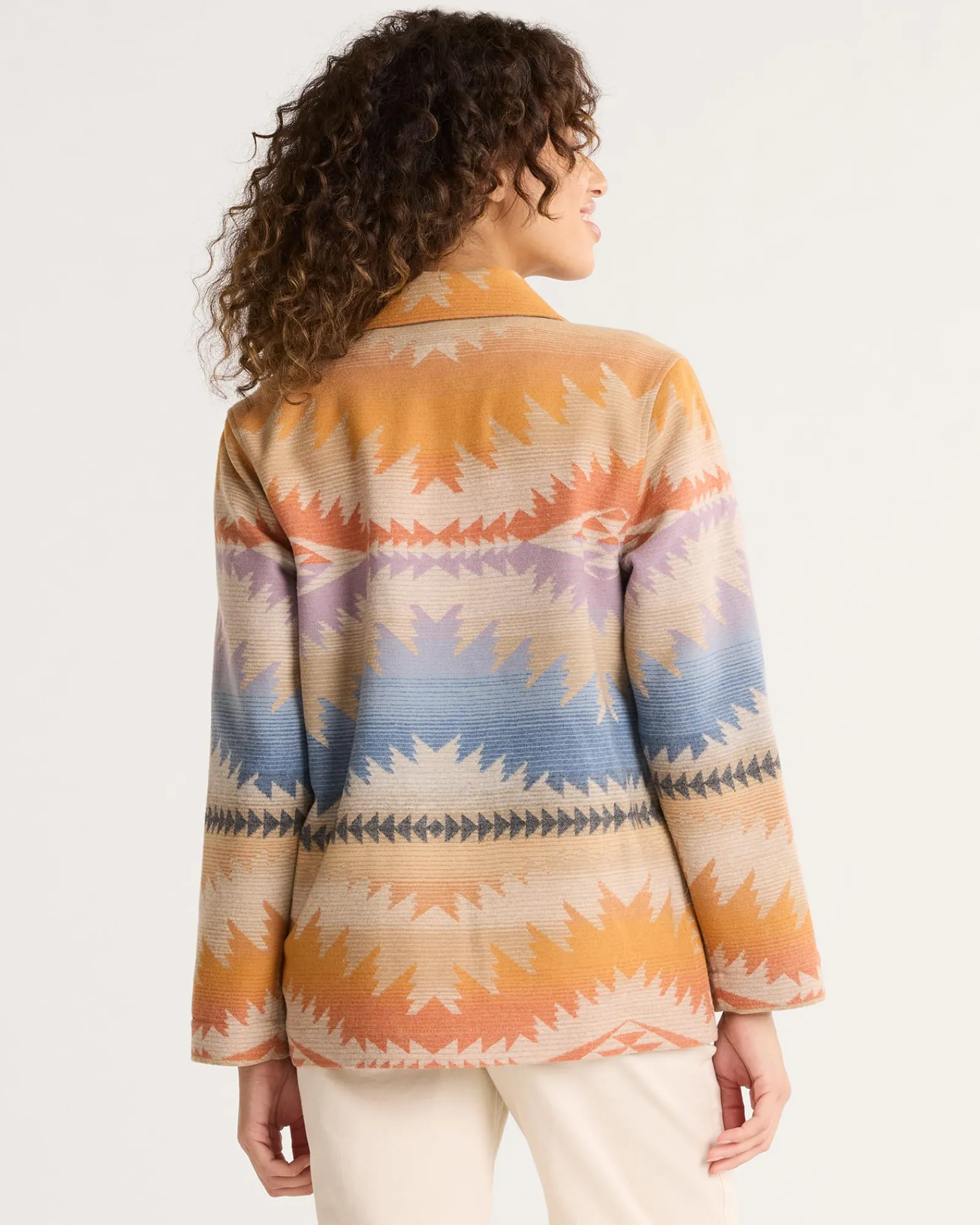 Pendleton WOMEN'S SUNSET PASS WOOL COAT ORANGE MULTI Outlet
