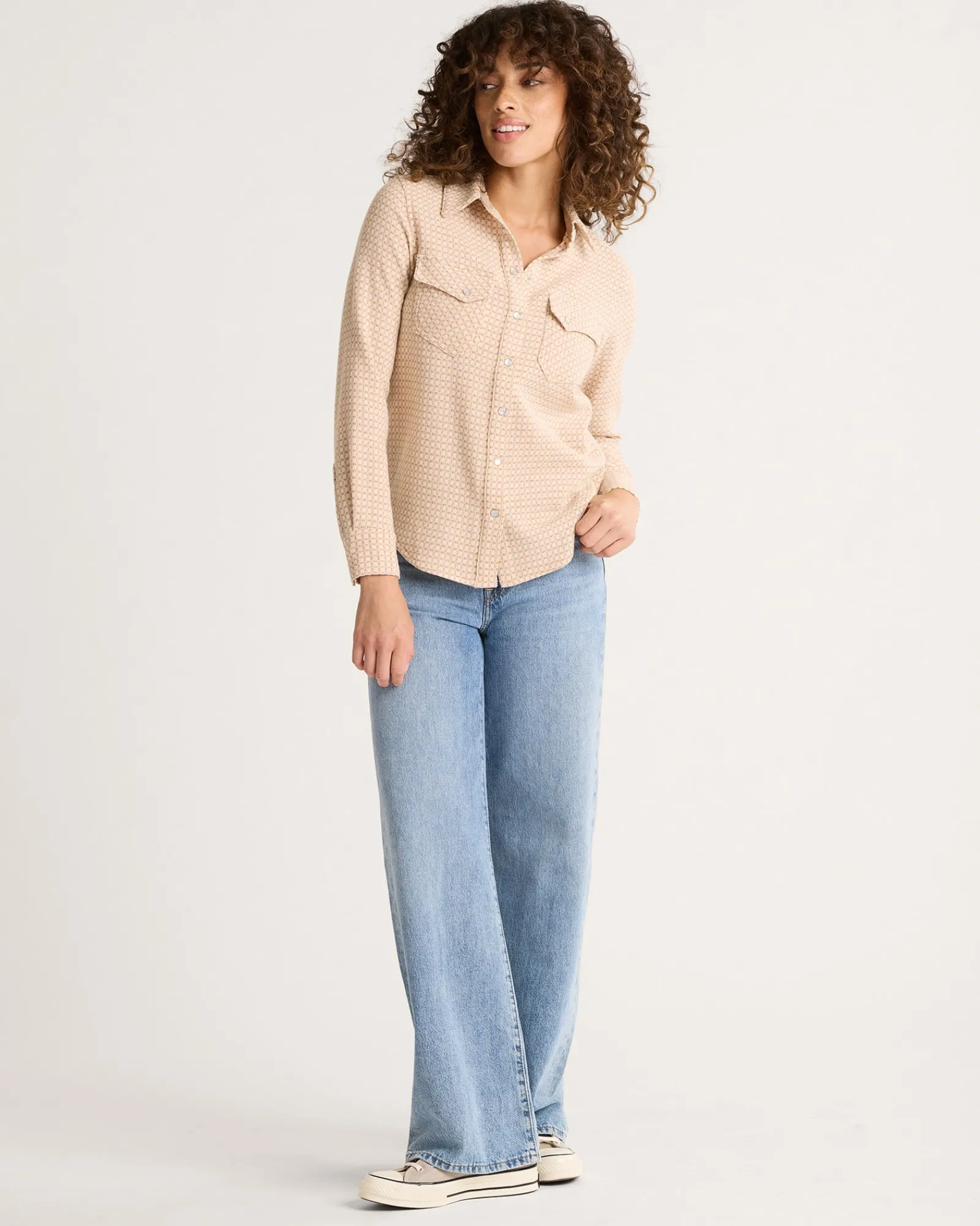 Pendleton WOMEN'S TEXTURED WOOL GAMBLER SHIRT ROSE TEXTURED CHECK Outlet