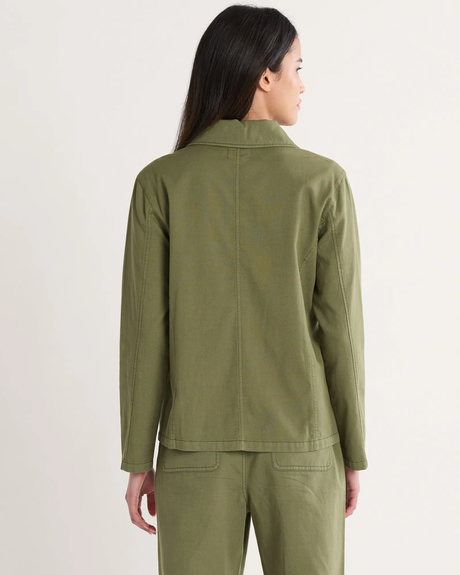 Pendleton WOMEN'S UTILITY COTTON/LINEN CHORE JACKET KHAKI GREEN Outlet