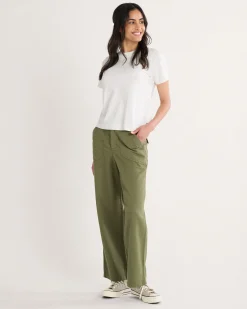 Pendleton WOMEN'S UTILITY COTTON/LINEN PANTS KHAKI GREEN Online