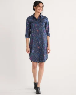 Pendleton WOMEN'S WESTERN PRINT GAMBLER SHIRT DRESS NAVY BRIGHTS Discount