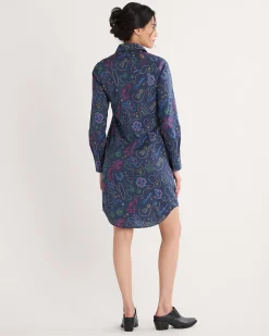 Pendleton WOMEN'S WESTERN PRINT GAMBLER SHIRT DRESS NAVY BRIGHTS Discount