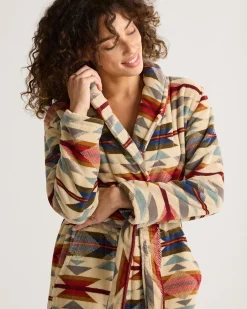 Pendleton WOMEN'S WYETH TRAIL COTTON TERRY VELOUR BATHROBE OATMEAL Best