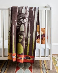 Pendleton WOODLAND NEIGHBORS CRIB BLANKET ONE SIZE Fashion