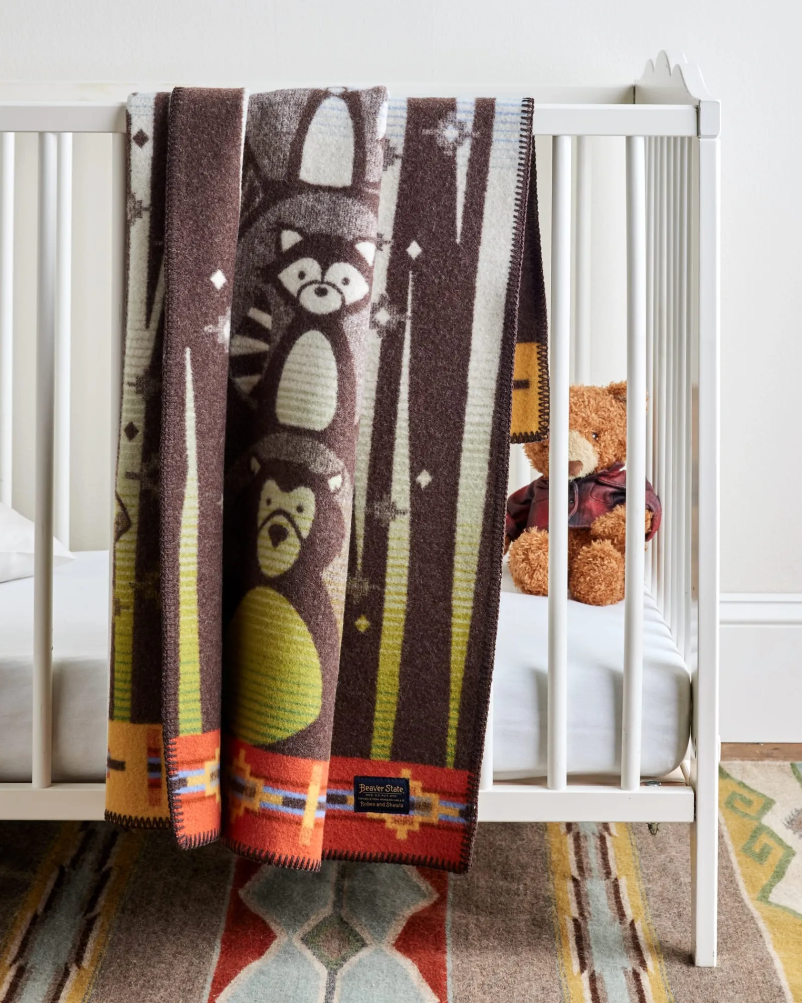 Pendleton WOODLAND NEIGHBORS CRIB BLANKET ONE SIZE Fashion